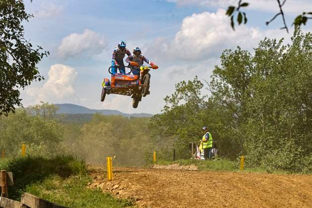 Tim Prümmer Prummer GER and Jarno Steegmans BEL on AMS VMC KTM 17 , Germany, Motorsport, INT 58 ADAC Motocross Schopfheim, 2025, 1 run DM Sidecar, 01 06 2025, Sports Field MSC Schopfheim, Schopfheim, Germany Schopfheim Sports Field MSC Schopfheim Baden Württemberg Germany Copyright: xGrantxHubbsx