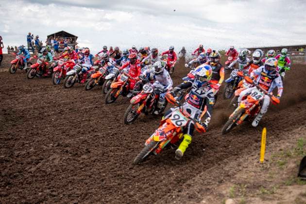 Teutschenthal, Germany 01 June 2025 FIM MXGP Motocross World Championship MSC Teutschenthal 2025 In the picture Start 1 round MXGP Talkessel Sachsen Anhalt Copyright: xFotostandx xBallaschx