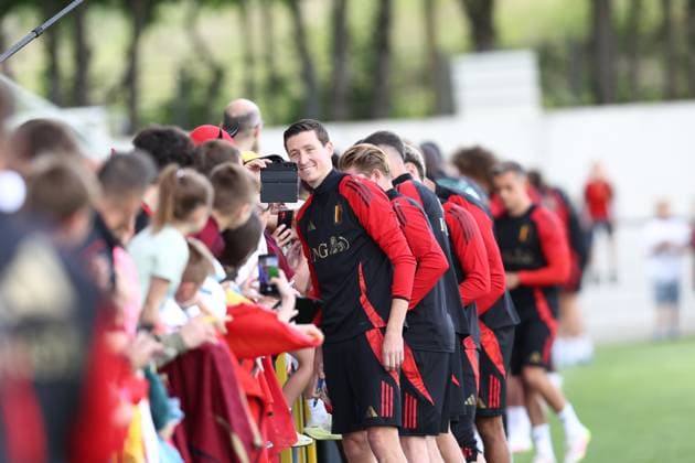 Belgium s Hans Vanaken pictured during a training session of Belgian national soccer team the Red Devils, , in Tubize. The team is preparing for the World Cup 2026 qualifier games against North-Macedonia (6 June) and Wales (9 June). BRUNOxFAHY  x126005158x