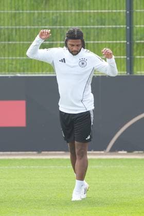 Serge Gnabry Germany Germany Herzo Base 03 06 2025 Training German national team Nations League final round, preparation, Home Ground, HerzoBase, World of Adidas, Herzogenaurach