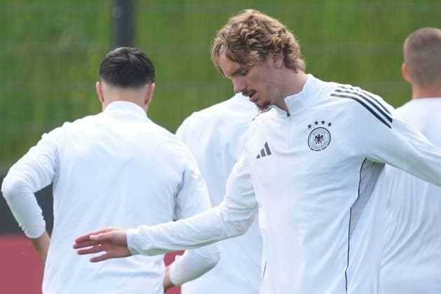 Nick Woltemade Germany Germany, 9 Herzo Base 03 06 2025 Training German national team Nations League final round, preparation, Home Ground, HerzoBase, World of Adidas, Herzogenaurach