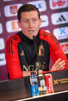 Belgium s Hans Vanaken pictured during a press conference, PK, Pressekonferenz of the Red Devils, the Belgian national soccer team, at the Proximus Basecamp in Tubize, Tuesday 03 June 2025. The team is preparing for the World Cup 2026 qualifiers against Northern Macedonia (06 06) and Wales (09 06). VIRGINIExLEFOUR  x126059681x