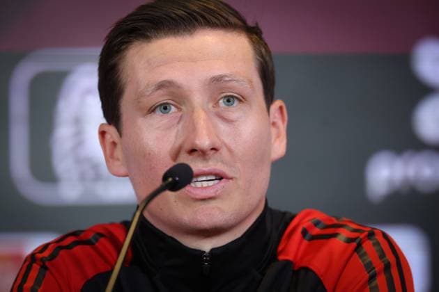 Belgium s Hans Vanaken pictured during a press conference, PK, Pressekonferenz of the Red Devils, the Belgian national soccer team, at the Proximus Basecamp in Tubize, Tuesday 03 June 2025. The team is preparing for the World Cup 2026 qualifiers against Northern Macedonia (06 06) and Wales (09 06). VIRGINIExLEFOUR  x126059699x