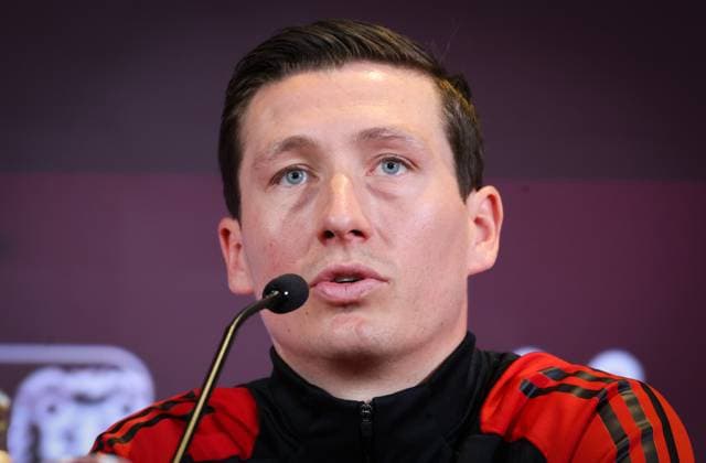 Belgium s Hans Vanaken pictured during a press conference, PK, Pressekonferenz of the Red Devils, the Belgian national soccer team, at the Proximus Basecamp in Tubize, Tuesday 03 June 2025. The team is preparing for the World Cup 2026 qualifiers against Northern Macedonia (06 06) and Wales (09 06). VIRGINIExLEFOUR  x126059720x
