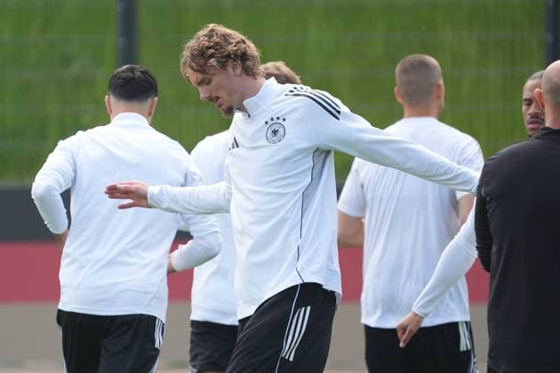 Nick Woltemade Germany Germany, 9 Herzo Base 03 06 2025 Training German national team Nations League final round, preparation, Home Ground, HerzoBase, World of Adidas, Herzogenaurach