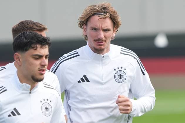 Nick Woltemade Germany Germany, 9 Herzo Base 03 06 2025 Training German national team Nations League final round, preparation, Home Ground, HerzoBase, World of Adidas, Herzogenaurach