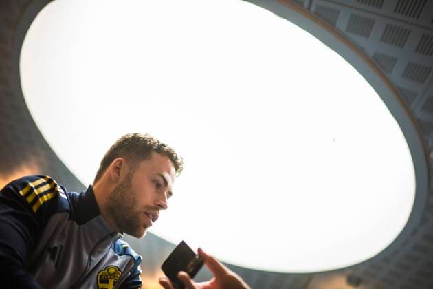 250604 Gabriel Gudmundsson of the Swedish men™s national football team at a press meet on June 4, 2025 in Stockholm Photo Maxim ThorÃ BILDBYRAN kod MT MT0828 fotboll football soccer fotball vm kval kval fifa world cup qualifier qualifier pressträff event meeting sverige sweden sverige a bbeng  Copyright: MAXIMxTHORE BB250604MT052