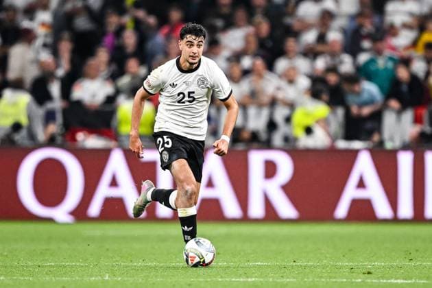 Aleksandar Pavlovic Germany controls the Ball during the UEFA Nations League 2025 semifinal match between Germany and Portugal at Munich Football Arena on June 4, 2025 in Munich, Germany Photo by Harry Langer DeFodi Images
