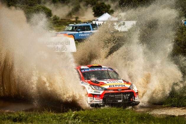 AUTO - WRC, Motorsport Rallye, WM - RALLY ITALIA SARDEGNA 2025 25 Alejandro CACHON, Borja ROZADA, Toyota Yaris Rally2, action during the 2025 Rally Italia Sardegna, 6th round of the 2025 WRC World Rally Car Championship, from June 5 to 8, 2025 at Olbia, Italy - OlbiaItaly Copyright: xNikosxKatikisx