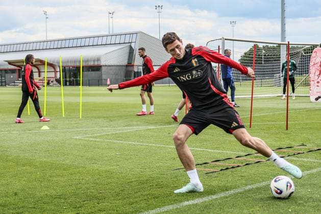 Belgium s Hans Vanaken pictured during a training session of the Red Devils, the Belgian national soccer team, at the Proximus Basecamp in Tubize, Sunday 08 June 2025. The team is preparing for the World Cup 2026 qualifier against Wales (09 06). BRUNOxFAHY  x126451964x