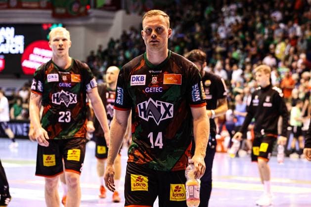 Omar Ingi Magnusson SC Magdeburg,14 Handball Bundesliga Season 2024 2025 SC Magdeburg vs SG Flensburg Handewitt at the GETEC Arena in Magdeburg Action,Handball,Germany,04 06 2025