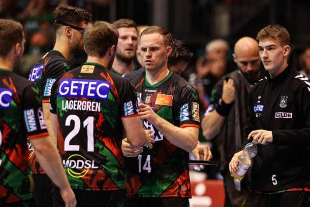 Omar Ingi Magnusson SC Magdeburg,14 Handball Bundesliga Season 2024 2025 SC Magdeburg vs SG Flensburg Handewitt at the GETEC Arena in Magdeburg Action,Handball,Germany,04 06 2025