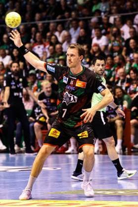 Felix Claar SC Magdeburg,7 Handball Bundesliga Season 2024 2025 SC Magdeburg vs SG Flensburg Handewitt at the GETEC Arena in Magdeburg Action,Handball,Germany,04 06 2025