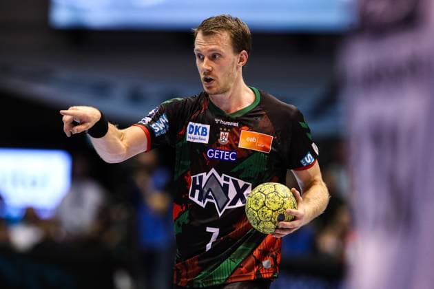 Felix Claar SC Magdeburg,7 Handball Bundesliga season 2024 2025 SC Magdeburg vs SG Flensburg Handewitt at the GETEC Arena in Magdeburg single picture,action,handball,Germany,04 06 2025