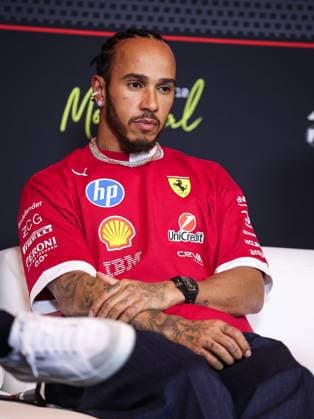 F1 - CANADIAN GRAND PRIX 2025 HAMILTON Lewis (gbr), Scuderia Ferrari SF-25, portrait press conference, PK, Pressekonferenz during the Formula 1 Pirelli Grand Prix du Canada 2025, 10th round of the 2025 FIA Formula One World Championship, WM, Weltmeisterschaft from June 14 to 16, 2025 on the Circuit Gilles Villeneuve, in MontrÃ al, Canada - MontrÃ alCanada  Copyright: xEricxAlonsox