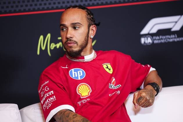 F1 - CANADIAN GRAND PRIX 2025 HAMILTON Lewis (gbr), Scuderia Ferrari SF-25, portrait press conference, PK, Pressekonferenz during the Formula 1 Pirelli Grand Prix du Canada 2025, 10th round of the 2025 FIA Formula One World Championship, WM, Weltmeisterschaft from June 14 to 16, 2025 on the Circuit Gilles Villeneuve, in MontrÃ al, Canada - MontrÃ alCanada  Copyright: xEricxAlonsox