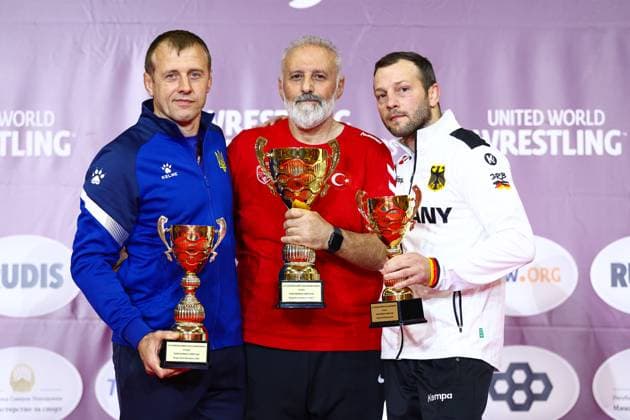 Wrestling U17 European Championships 2025 Team Podium WW Gold Türkiye, Silver Ukraine, Bronze Germany Copyright: xUnitedxWorldxWrestlingx xJakexKix