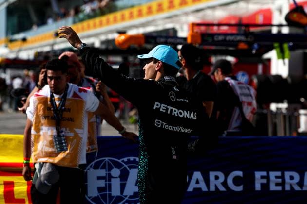 F1 - CANADIAN GRAND PRIX 2025 RUSSELL George (gbr), Mercedes AMG F1 Team W16, portrait during the Formula 1 Pirelli Grand Prix du Canada 2025, 10th round of the 2025 FIA Formula One World Championship, WM, Weltmeisterschaft from June 14 to 16, 2025 on the Circuit Gilles Villeneuve, in MontrÃ al, Canada - MontrÃ alCanada  Copyright: xDPPIx