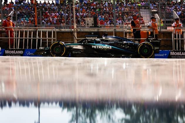F1 - CANADIAN GRAND PRIX 2025 63 RUSSELL George (gbr), Mercedes AMG F1 Team W16, action during the Formula 1 Pirelli Grand Prix du Canada 2025, 10th round of the 2025 FIA Formula One World Championship, WM, Weltmeisterschaft from June 14 to 16, 2025 on the Circuit Gilles Villeneuve, in MontrÃ al, Canada - MontrÃ alCanada  Copyright: xDPPIx
