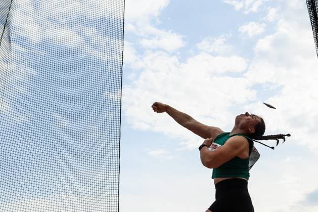 250615 Jorinde van Klinken of Netherlands competes in women™s discus throw during Bauhaus galan, part of the Diamond League series, June 15, 2025 in Stockholm Photo Joel Marklund BILDBYRAN kod JM SH0634 bbeng friidrott athletics friidrett diamond league bauhaus galan stockholm  Copyright: JOELxMARKLUND BB250615JM125