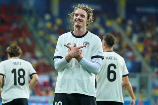 Nick Woltemade Germany celebrates his 0 3 goal, UEFA European Under 21 Championship 2025 Group Stage, Czechia v Germany, MOL Arà na on June 15, 2025 in Dunajska Streda, Slovakia Photo by Marco Steinbrenner DeFodi Images Nick Woltemade Germany celebrates after scoring his teams third goal, UEFA European Under 21 Championship 2025 Group Stage, Czechia v Germany, MOL Arà na, June 15, 2025 in Dunajska Streda, Slovakia Photo by Marco Steinbrenner DeFodi Images