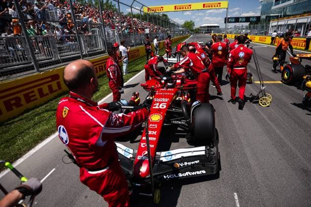 F1 - CANADIAN GRAND PRIX 2025 16 LECLERC Charles (mco), Scuderia Ferrari SF-25, action during the Formula 1 Pirelli Grand Prix du Canada 2025, 10th round of the 2025 FIA Formula One World Championship, WM, Weltmeisterschaft from June 14 to 16, 2025 on the Circuit Gilles Villeneuve, in MontrÃ al, Canada - MontrÃ alCanada  Copyright: xEricxAlonsox