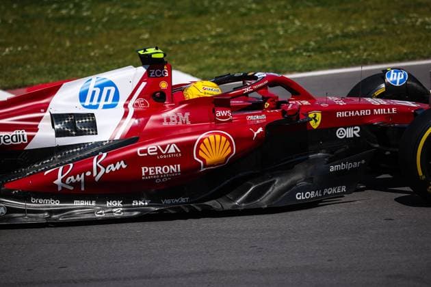 F1 - CANADIAN GRAND PRIX 2025 44 HAMILTON Lewis (gbr), Scuderia Ferrari SF-25, action during the Formula 1 Pirelli Grand Prix du Canada 2025, 10th round of the 2025 FIA Formula One World Championship, WM, Weltmeisterschaft from June 14 to 16, 2025 on the Circuit Gilles Villeneuve, in MontrÃ al, Canada - MontrÃ alCanada  Copyright: xEricxAlonsox
