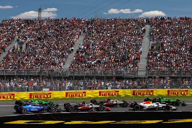 F1 - CANADIAN GRAND PRIX 2025 Start of the race the group during the Formula 1 Pirelli Grand Prix du Canada 2025, 10th round of the 2025 FIA Formula One World Championship, WM, Weltmeisterschaft from June 14 to 16, 2025 on the Circuit Gilles Villeneuve, in MontrÃ al, Canada - MontrÃ alCanada  Copyright: xEricxAlonsox