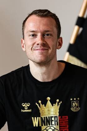 Felix Claar SC Magdeburg,7 Handball Bundesliga season 2024 2025, Reception for SC Magdeburg in the Old Town Hall with Mayor Simone Borris The Champions League winner signs the Golden Book of the City of Magdeburg and presents the fans on the town hall balcony Handball,Germany,man,16 06 2025