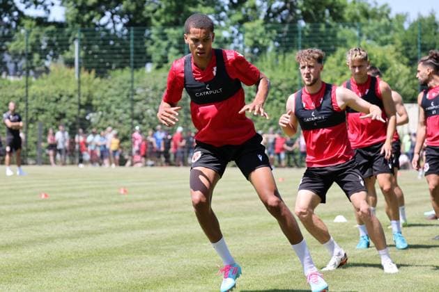 New signing Nyamekye Awortwie Grant Energie Cottbus Football 3 Liga 2025 2026 FC Energie Cottbus Training kick-off