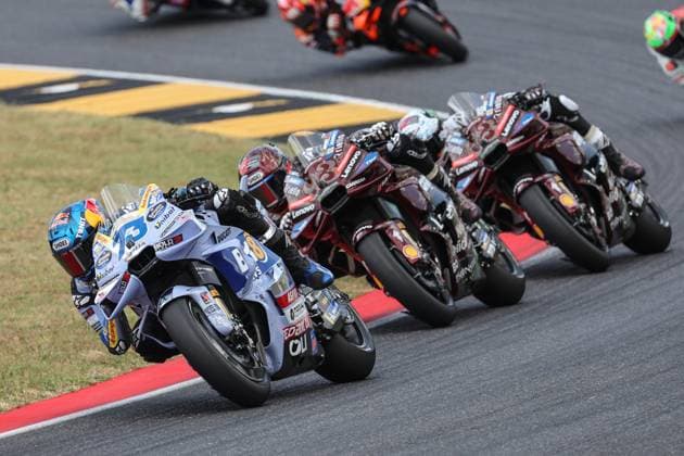 Foto IPP Enrico Schiavi Scarperia 22-06-2025 MotoGP Gran Premio Motociclismo di Italia 2025 Gara nella foto: Alex Marquez - BK8 Gresini Racing MotoGP precede Marc Marquez - Ducati Lenovo Team e Francesco Bagnaia - Ducati Lenovo Team Scarperia italy ITALY ITALY  Copyright: xR4924_italyphotopressx
