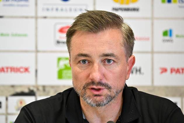 Daniel Meyer HFC, sports director, press conference, Hallescher FC training kick-off, football, RL Nordost, preparation, season 2025 26, 23 06 2025 Halle Leuna Chemie Stadion ST Germany