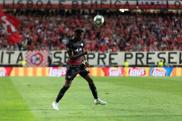 September 17, 2019, Lisbon, Lisbon, Portugal: Leipzig defender from France NORDI MUKIELE (22) in action during the game for UEFA Champions League between Benfica and Leipzig at Estadio da Luz Lisbon Portugal - ZUMAs359 20190917_zsp_s359_031 Copyright: xAlexandrexdexSousax
