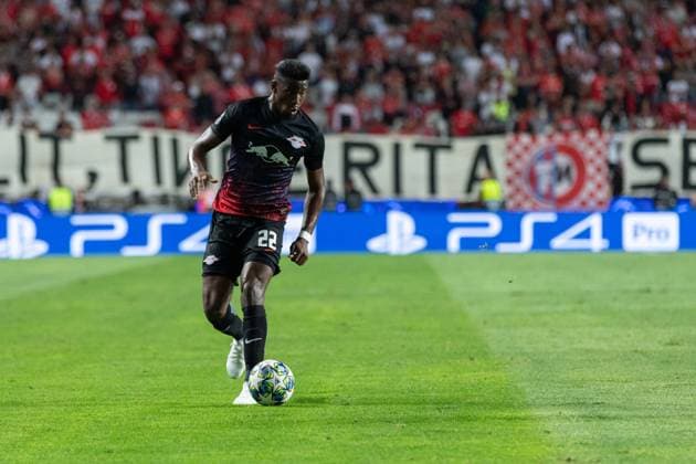 September 17, 2019, Lisbon, Lisbon, Portugal: Leipzig defender from France NORDI MUKIELE (22) in action during the game for UEFA Champions League between Benfica and Leipzig at Estadio da Luz Lisbon Portugal - ZUMAs359 20190917_zsp_s359_032 Copyright: xAlexandrexdexSousax