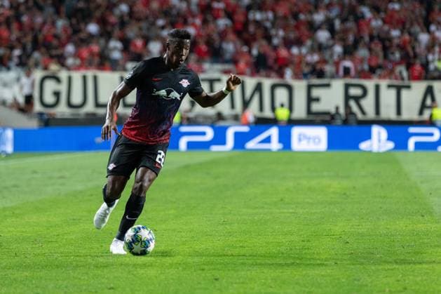 September 17, 2019, Lisbon, Lisbon, Portugal: Leipzig defender from France NORDI MUKIELE (22) in action during the game for UEFA Champions League between Benfica and Leipzig at Estadio da Luz Lisbon Portugal - ZUMAs359 20190917_zsp_s359_033 Copyright: xAlexandrexdexSousax