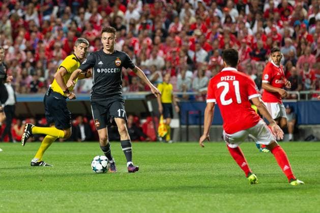 September 12, 2017, Lisbon, Lisbon, Portugal: CSKA midfielder from Russia ALEKSANDR GOLOVIN (17) in action during the game for UEFA Champions League between Benfica and CSKA Moscow at Estadio da Luz Lisbon Portugal - ZUMAs359 20170912_zsp_s359_030 Copyright: xAlexandrexdexSousax