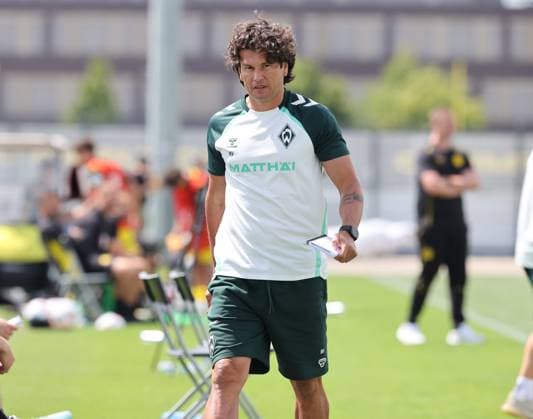 Saturday 05 07 2025, Season 2025 26, Preparation of BVB II for the first half of the season in the Regionalliga West, Test match at the BVB training ground Hohenbuschei, BVB 09 Borussia Dortmund II SV Werder Bremen II, Nelson Valdez Co Coach, SVW