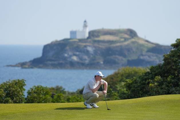 Robert MacIntyre (SCO) on the 13th green. Genesis Scottish Open, Day 1, Golf, Renaissance Club, North Berwick, Scotland, UK - 10 Jul 2025North Berwick Scotland United Kingdom EDITORIAL USE ONLY No use with unauthorised audio, video, data, fixture lists, club league logos or live services. Online in-match use limited to 120 images, no video emulation. No use in betting, games or single club league player publications. Copyright: xStuartxWallace Shutterstockx 15393027ca