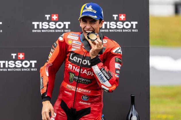MotoGP 2025, 11 race, Sachsenring MotoGP, 11 race, Sachsenring, Liqui Moly Grand Prix of Germany, Hohenstein Ernstthal, July 10 13, 2025, Podium race winner Marc Marquez, Ducati Team