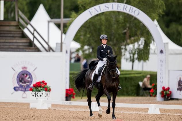 250713 Svenja Kämper Meyer of Germany with horse Amanyara M Frh competes in FEI Dressage Nations Cup Grand Prix Special during Falsterbo Horse Show on July 13, 2025 in Falsterbo Photo Petter Arvidson BILDBYRAN kod PA PA1058 ridsport equestrian falsterbo horse show bbeng falsterbo dressyr  Copyright: PETTERxARVIDSON BB250713PA002
