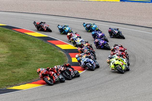 MotoGP 2025, 11 round, Sachsenring MotoGP, 11 round, Sachsenring, Liqui Moly Grand Prix of Germany, Hohenstein Ernstthal, July 10 13, 2025, Start action