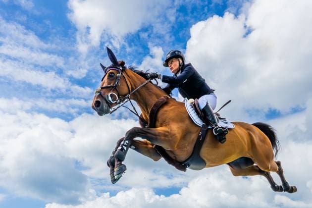 250713 Petronella Andersson of Sweden with horse Odina Van Klapscheut competes in Rolex Grand Prix presented by Agria during Falsterbo Horse Show on July 13, 2025 in Falsterbo Photo Petter Arvidson BILDBYRAN kod PA PA1058 ridsport equestrian falsterbo horse show bbeng falsterbo sverige topx  Copyright: PETTERxARVIDSON BB250713PA373