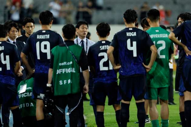 Hajime Moriyasu head coach (JPN), Japan team group, Mannschaftsbild, Totale JULY 15, 2025 - Football Soccer : EAFF E-1 Football Championship 2025 Men s match between Japan - South Korea at Yongin Mireu Stadium in Yongin, South Korea. Noxthirdxpartyxsales  aflo_297832861