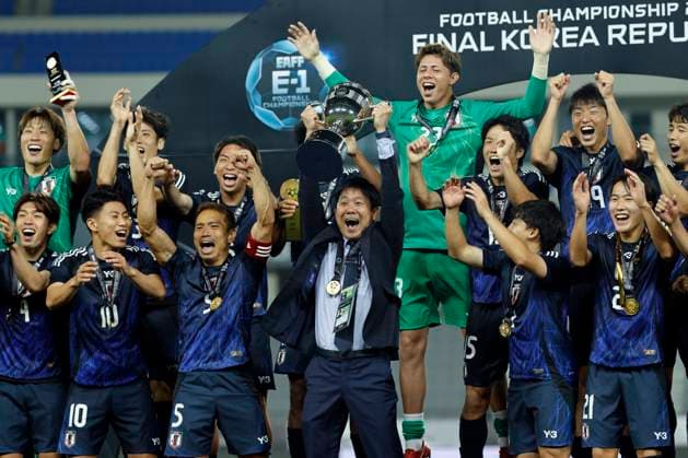 Hajime Moriyasu head coach (JPN), Japan team group, Mannschaftsbild, Totale JULY 15, 2025 - Football Soccer : EAFF E-1 Football Championship 2025 Men s match between Japan - South Korea at Yongin Mireu Stadium in Yongin, South Korea. Noxthirdxpartyxsales  aflo_297832878