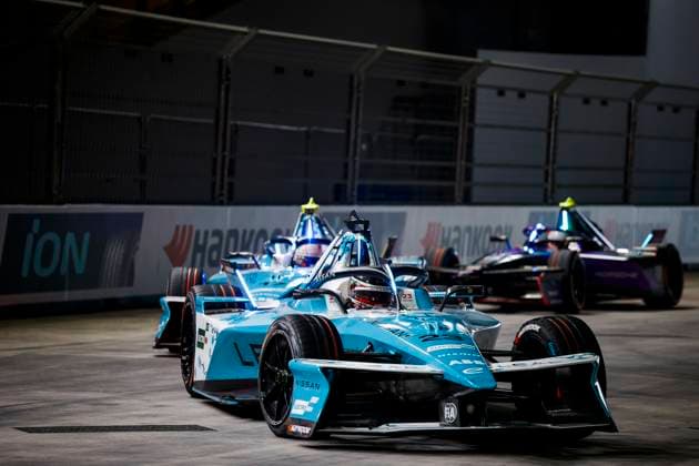 2025 FORMULA E LONDON ePRIX 23 ROWLAND Oliver (gbr), Nissan Formula E Team, Nissan e-4ORCE 05, action during the London ePrix, 15th and 16th round of the 2024-25 ABB FIA Formula E World Championship, WM, Weltmeisterschaft on the ExCel London Circuit from July 25 to 27, 2025 in London, United Kingdom -  Copyright: xGREGORYxLENORMANDx