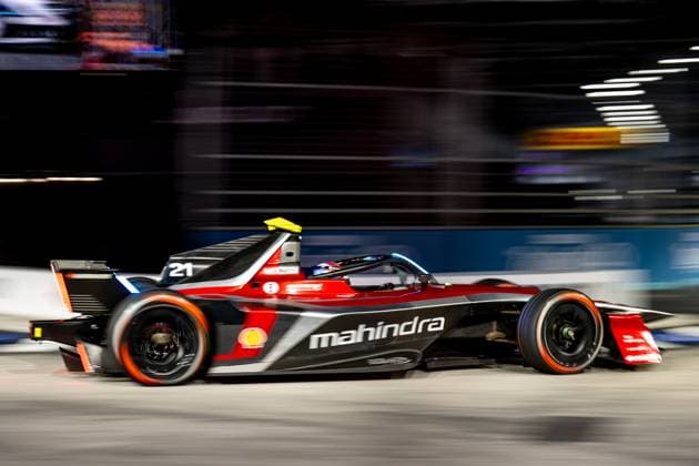 Nyck de Vries driving for MAHINDRA RACING during the London E-Prix at the ExCel Centre, London Docklands, UK on 26 July 2025. Copyright: xPhilxHutchinsonx 43670111