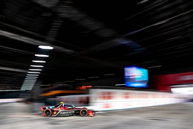 Nyck de Vries driving for MAHINDRA RACING during the London E-Prix at the ExCel Centre, London Docklands, UK on 27 July 2025. Copyright: xPhilxHutchinsonx 43670155