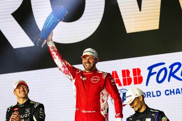 2025 FORMULA E LONDON ePRIX ROWLAND Oliver (gbr), Nissan Formula E Team, Nissan e-4ORCE, portrait during the London ePrix, 15th and 16th round of the 2024-25 ABB FIA Formula E World Championship, WM, Weltmeisterschaft on the ExCel London Circuit from July 25 to 27, 2025 in London, United Kingdom - LondonUnited Kingdom  Copyright: xDamienxDoumerguex