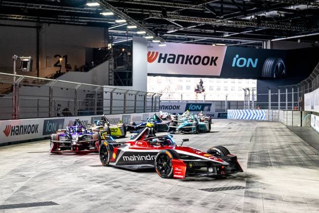 Nyck de Vries driving for MAHINDRA RACING during the London E-Prix at the ExCel Centre, London Docklands, UK on 27 July 2025. Copyright: xPhilxHutchinsonx 43670177