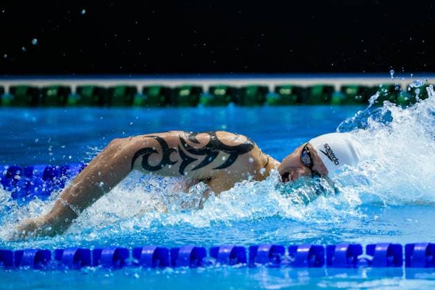 250728 Tomas Koski of Finland competes in men™s 200 meters freestyle swimming heats during day 18 of the World Aquatics Championships on July 28, 2025 in Singapore Photo Joel Marklund BILDBYRAN kod JM JM0711 bbeng simning swimming svomming sim vm vm sim vm 2025 world aquatics championships 2025  Copyright: JOELxMARKLUND BB250728JM060
